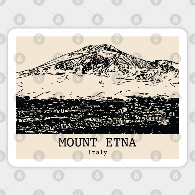 Mount Etna - Italy Magnet by Lakeric